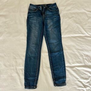 Maurices Everflex High Rise Skinny Medium Dark Wash Jeans Size 8